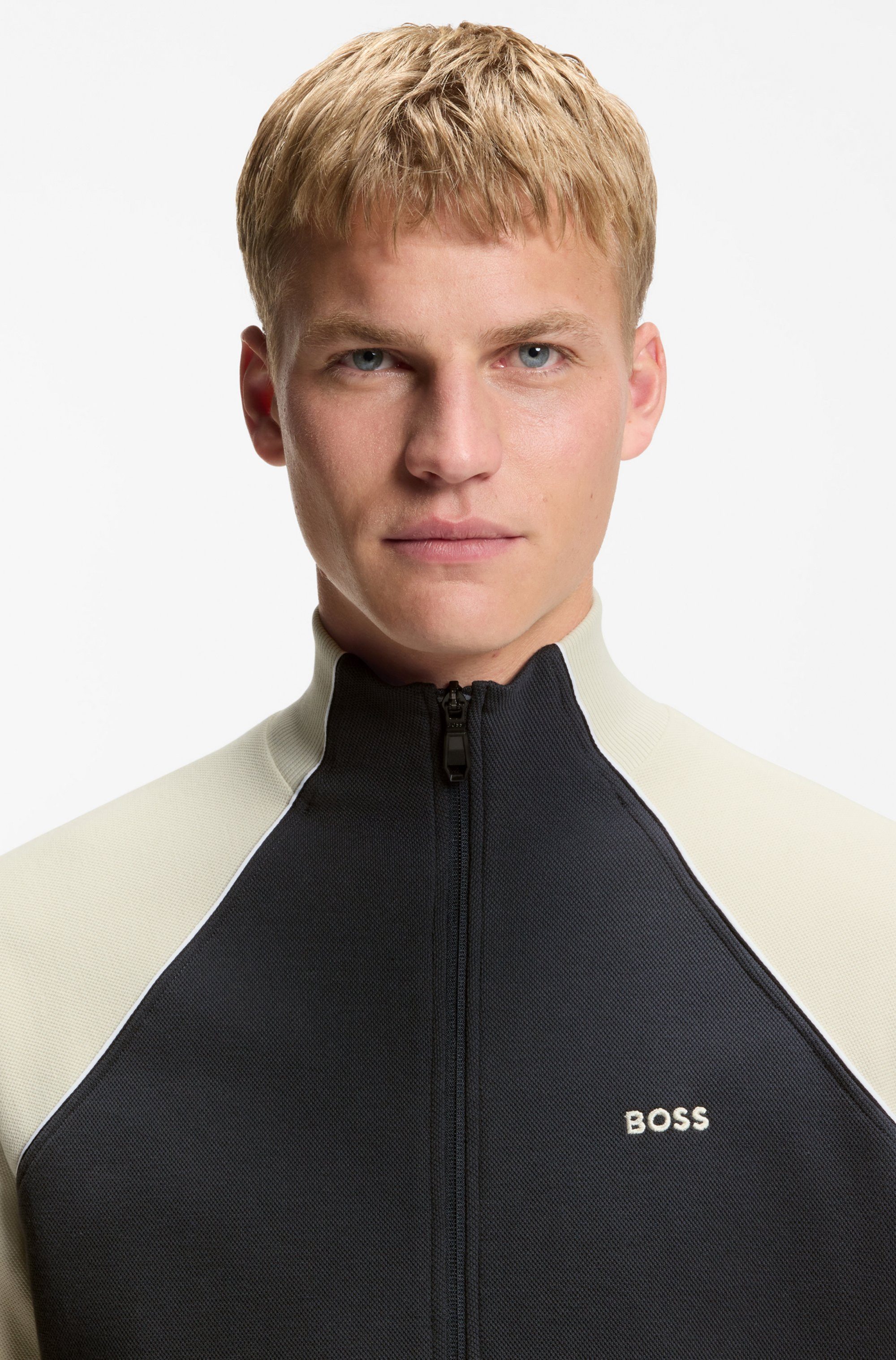 BOSS GREEN Sweatjacke Skaz mit Markenlabel