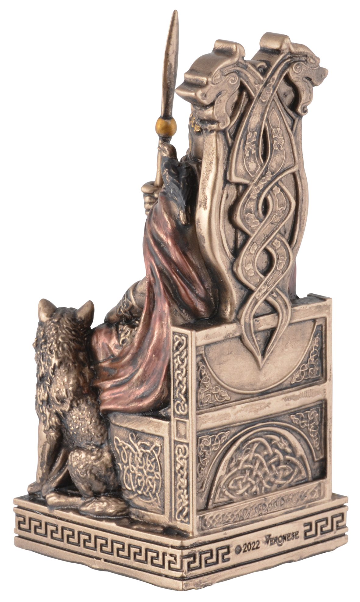 Vogler direct Gott Miniatur, Odin, ca. 4x4x9cm Dekofigur bronzefarben/coloriert, Gmbh Größe: Veronesedesign, Kunststein, L/B/H