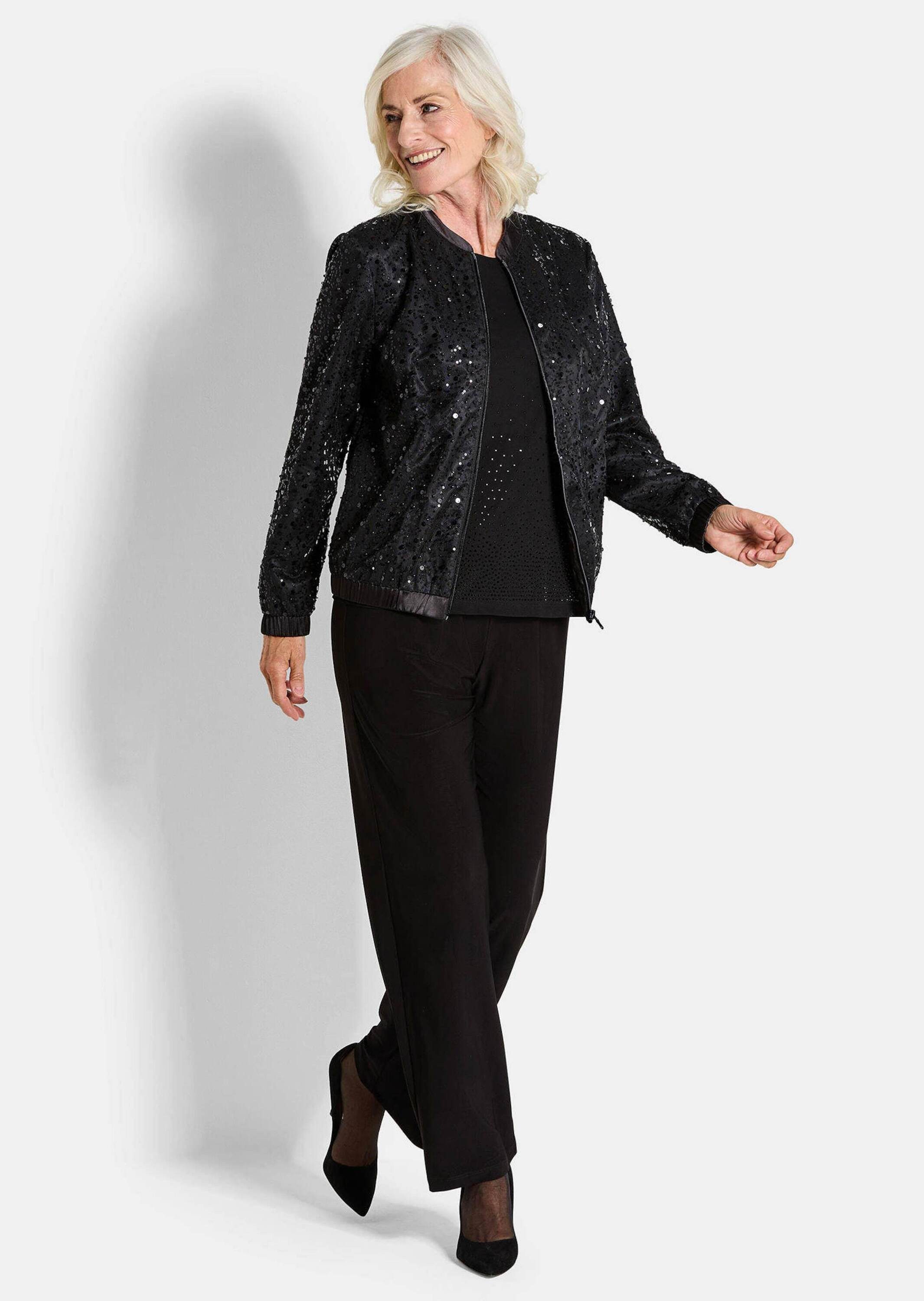 GOLDNER Outdoorjacke Eleganter Blouson mit Perlen und Pailletten günstig online kaufen