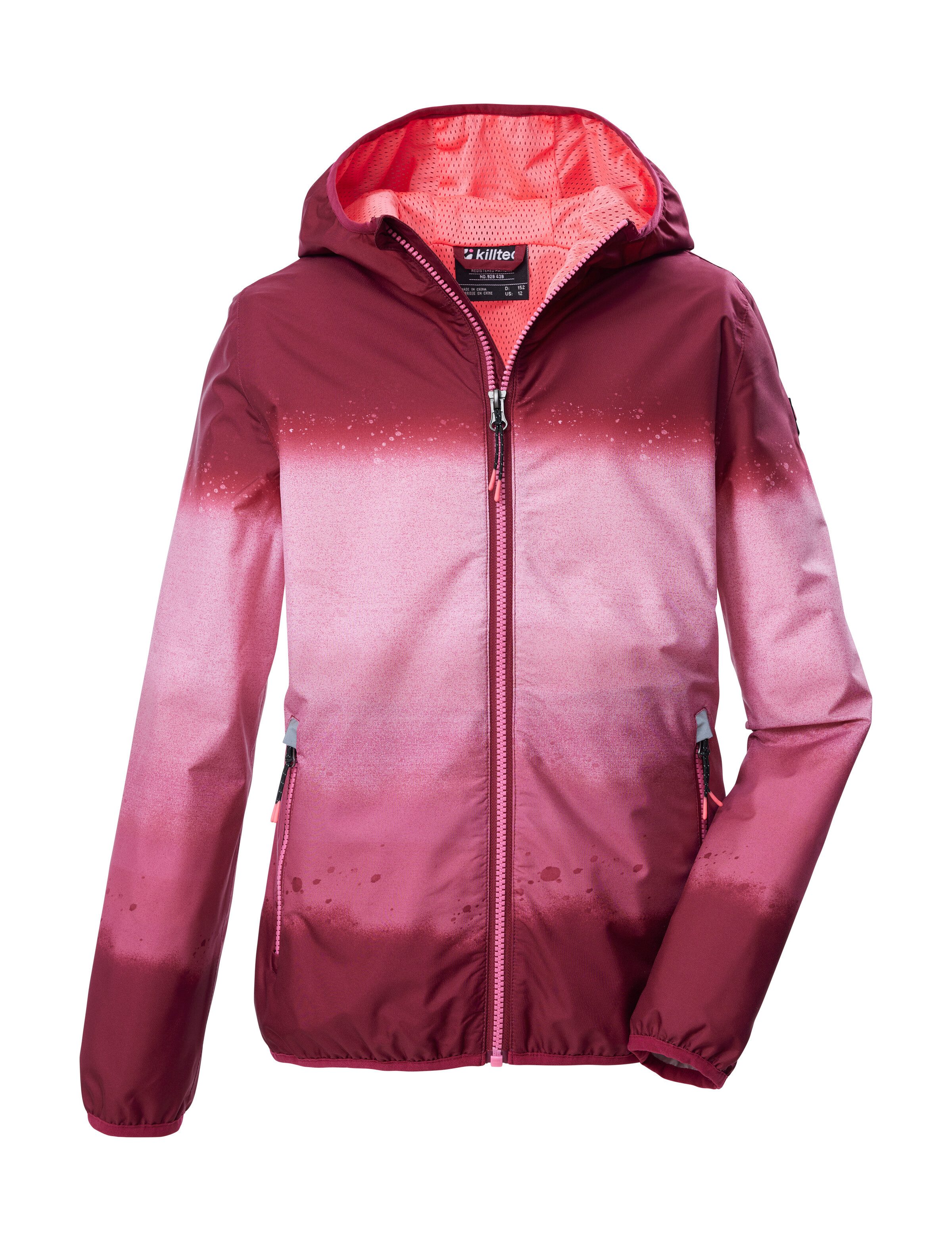 Killtec Funktionsjacke KOS 155 GRLS JCKT Leichte, wetterfeste Mädchenjacke mit All-Over-Print
