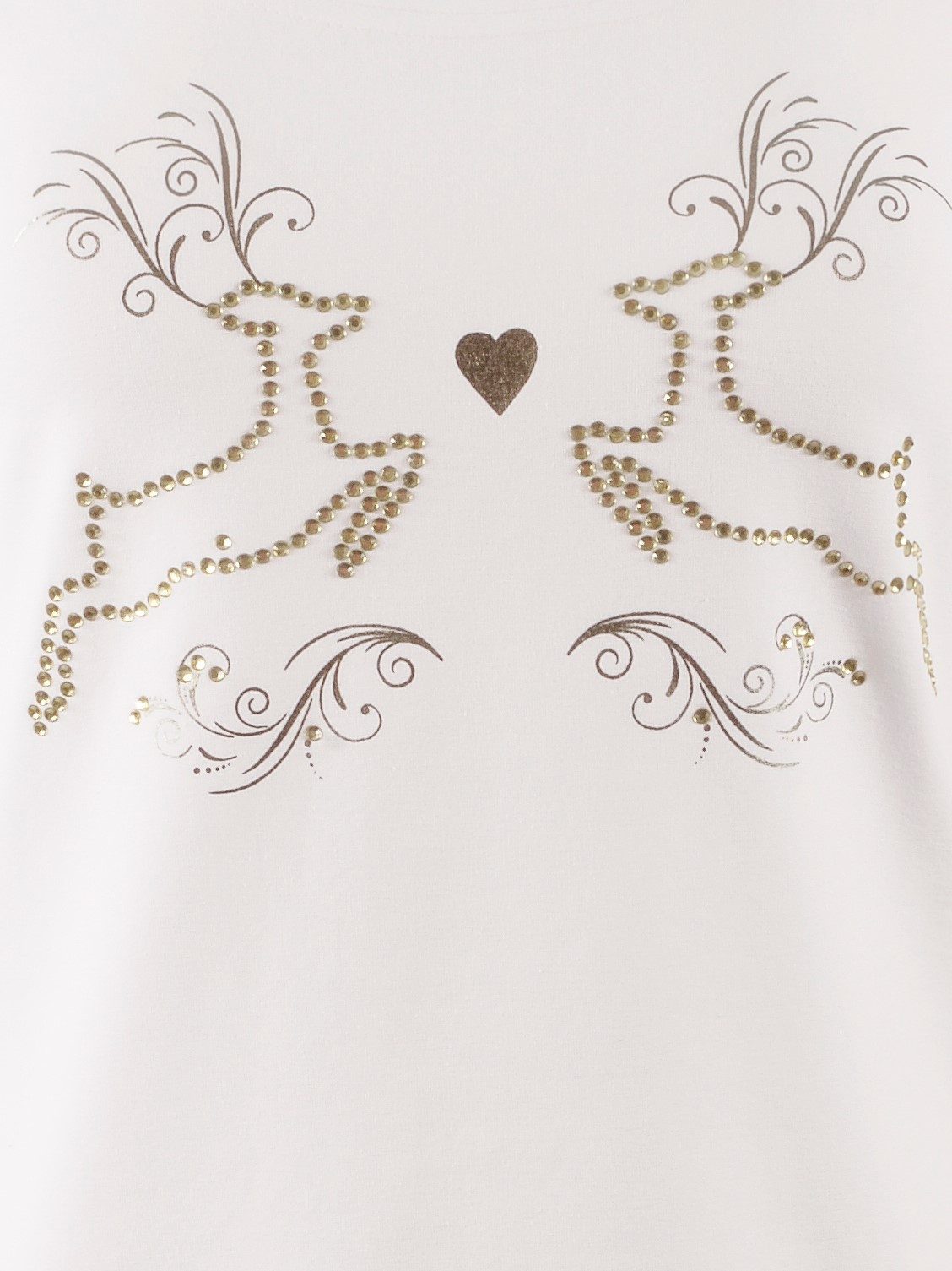 Moschen-Bayern Trachtenshirt Trachtenshirt Damen Shirt Trachten T-Shirt Hirsch Baumwolle Weiß T-Shirt