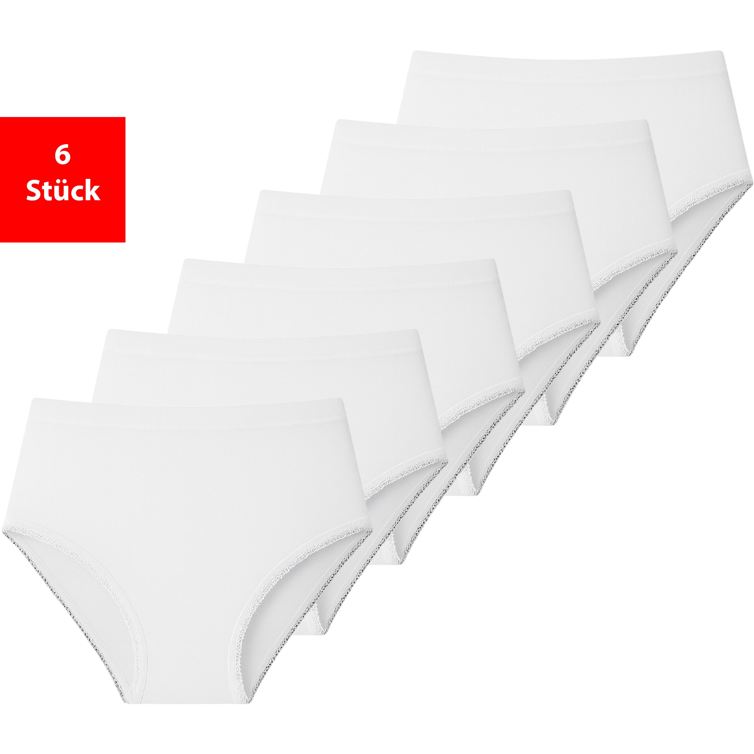 Fashionschmiede Taillenslip Damen Slip im 3 - 6er Pack Baumwolle Unterhose günstig online kaufen