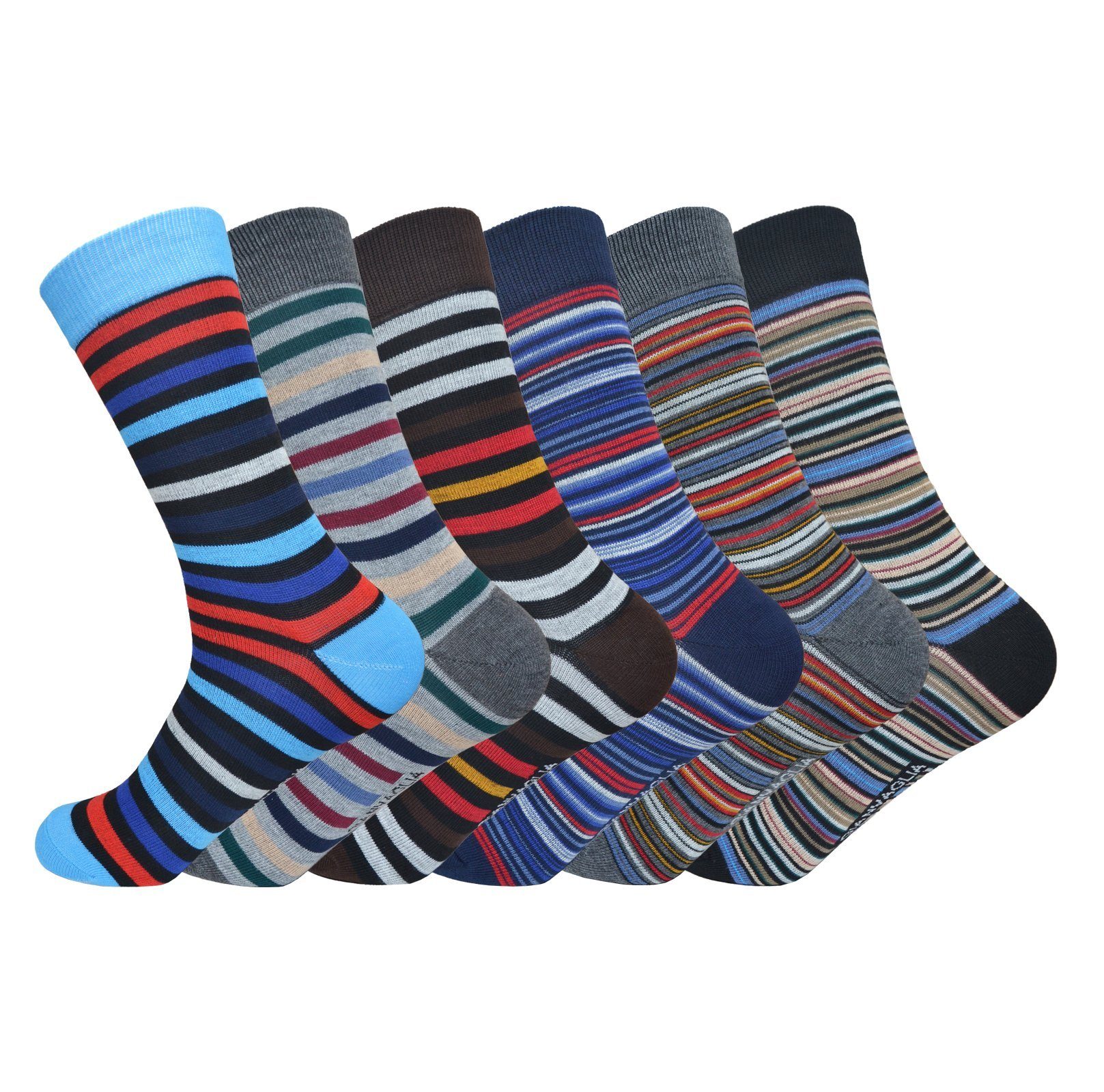 Markenwarenshop-Style Socken Socken Strümpfe 6 Paar 85% Baumwolle Gr. 43-46