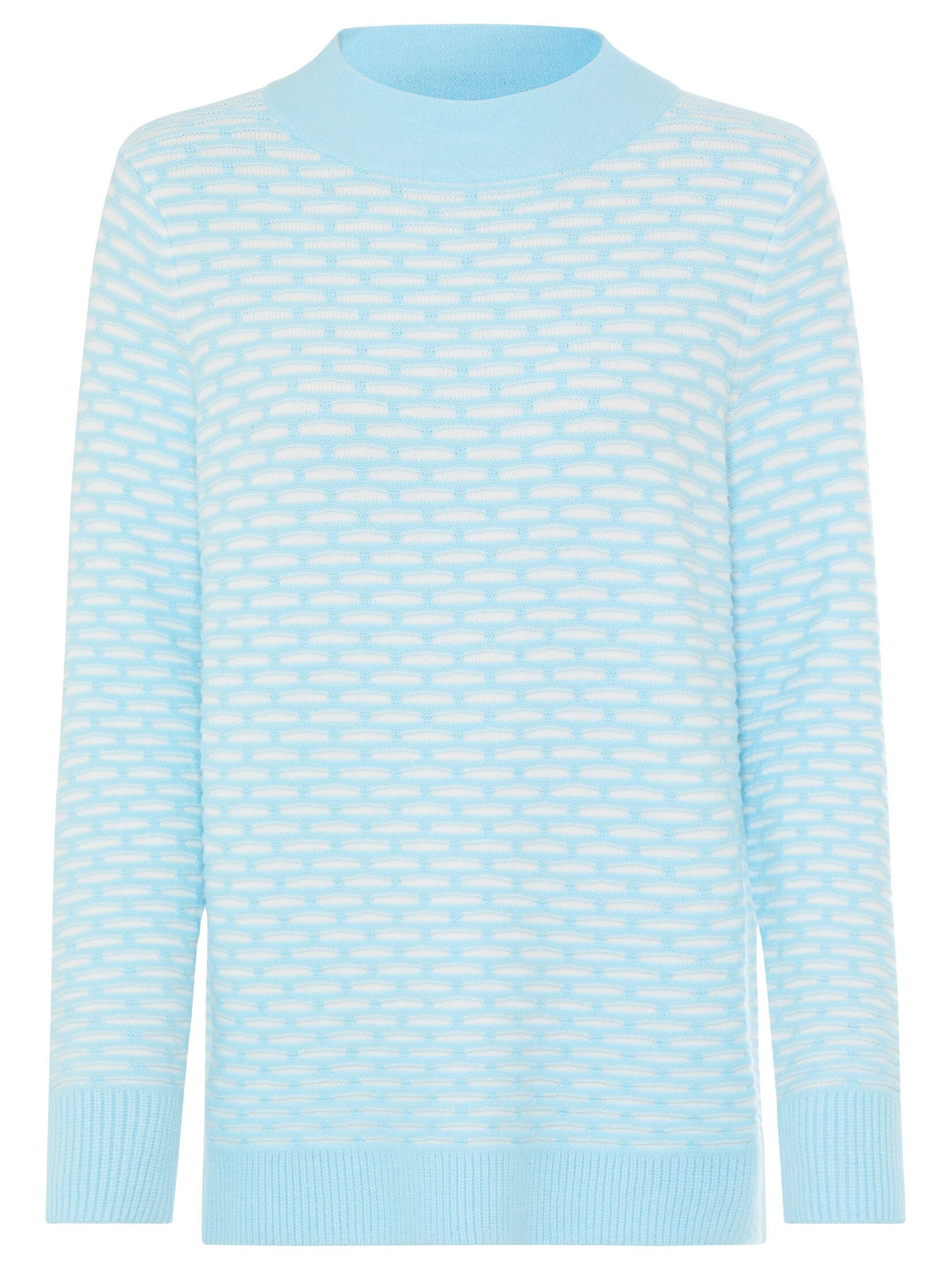 Olsen Sweatshirt (1-tlg) mit edlem Jacquard-Muster