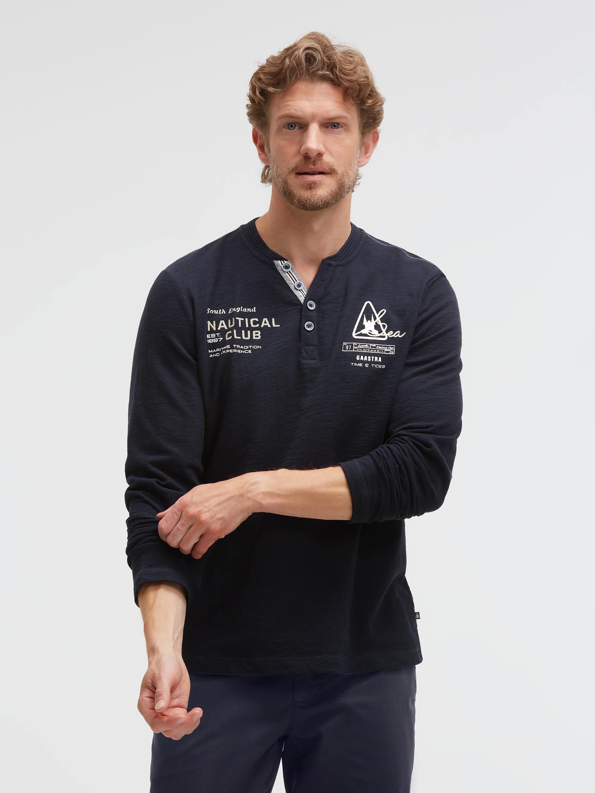Gaastra Henleyshirt mit Knopfleiste