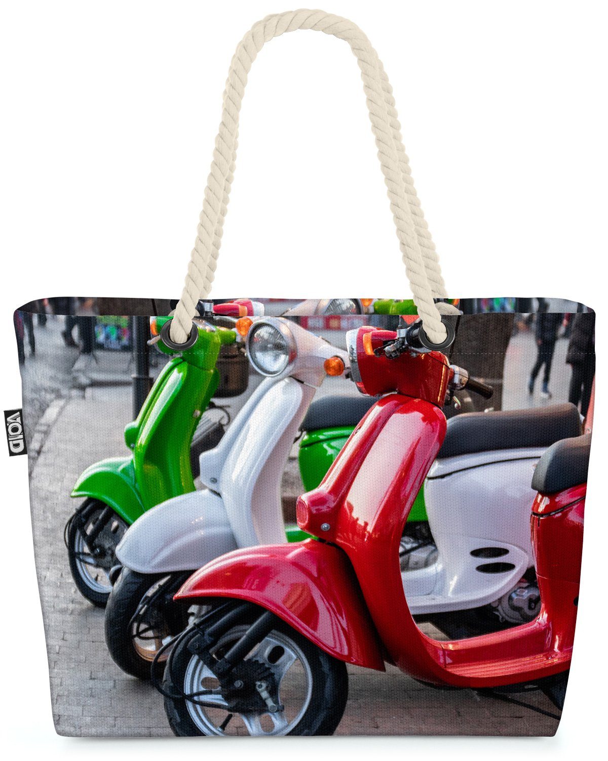 VOID Strandtasche (1-tlg), Vintage Roller Italien Scooter italien roma straße alt vespa roller p