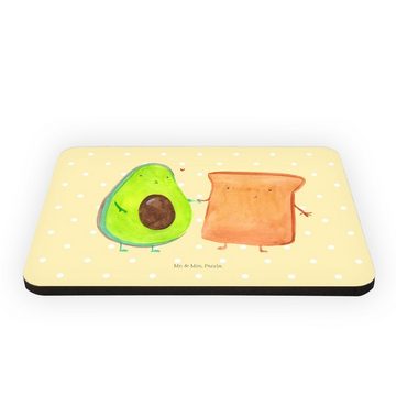 Mr. & Mrs. Panda Magnet Avocado Toast - Gelb Pastell - Geschenk, Vegan, Veggie, Kühlschrank D (1-St), Supermagnetisch