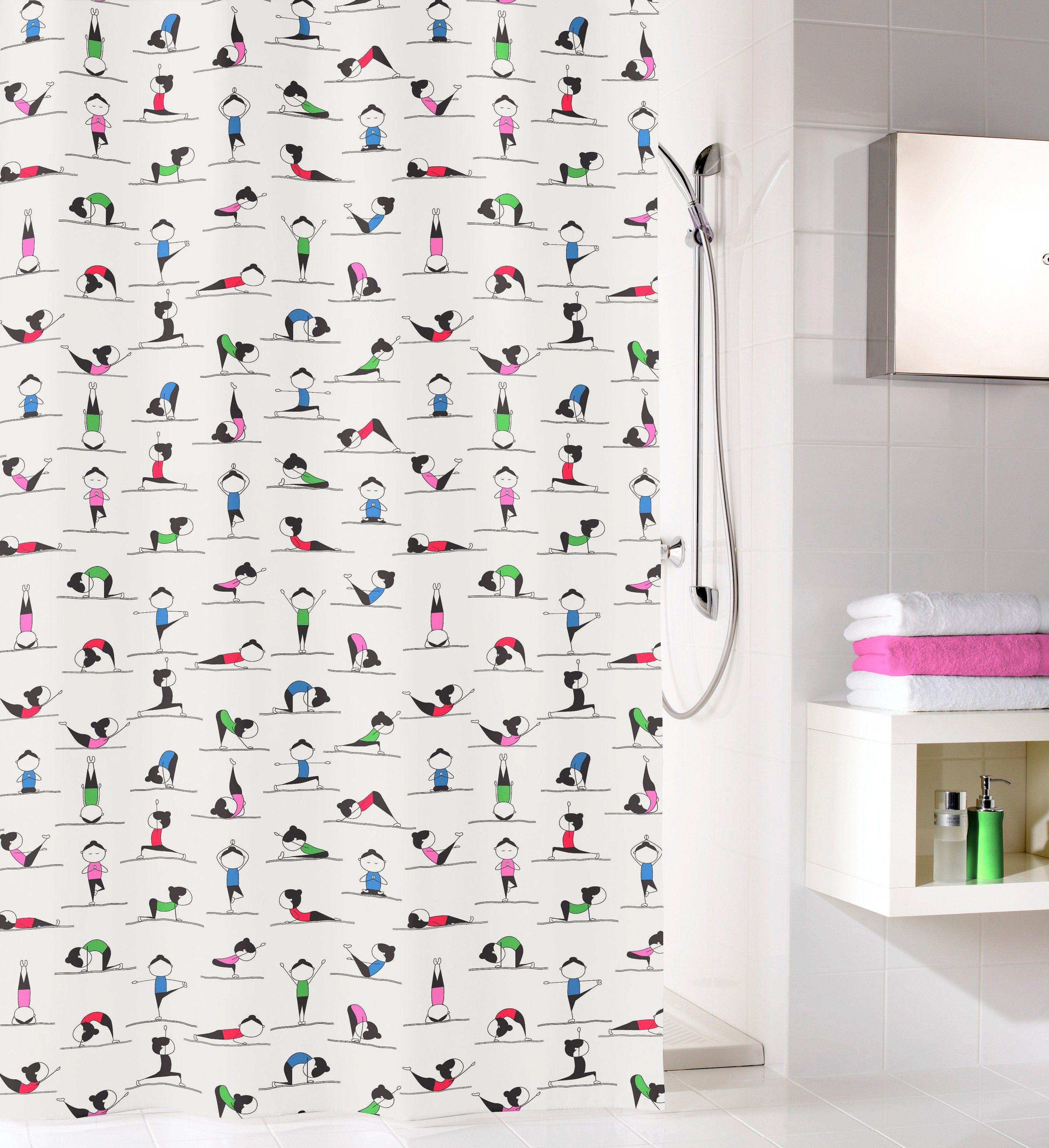 Kleine Wolke Duschvorhang Yogi Breite 180 cm, Höhe 200 cm