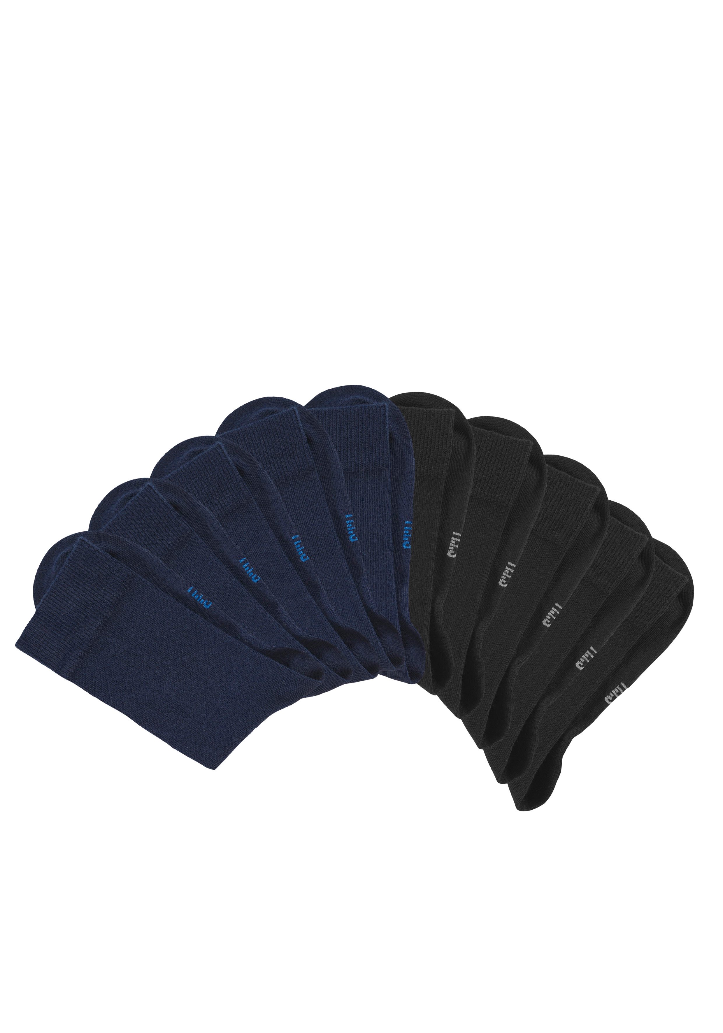 H.I.S Freizeitsocken Damen und Herren Atmungsaktiver Baumwollanteil; Business, Basic (Packung, 10-Paar, Gr. 35-38 bis 47-48) mit weichen Rippbündchen