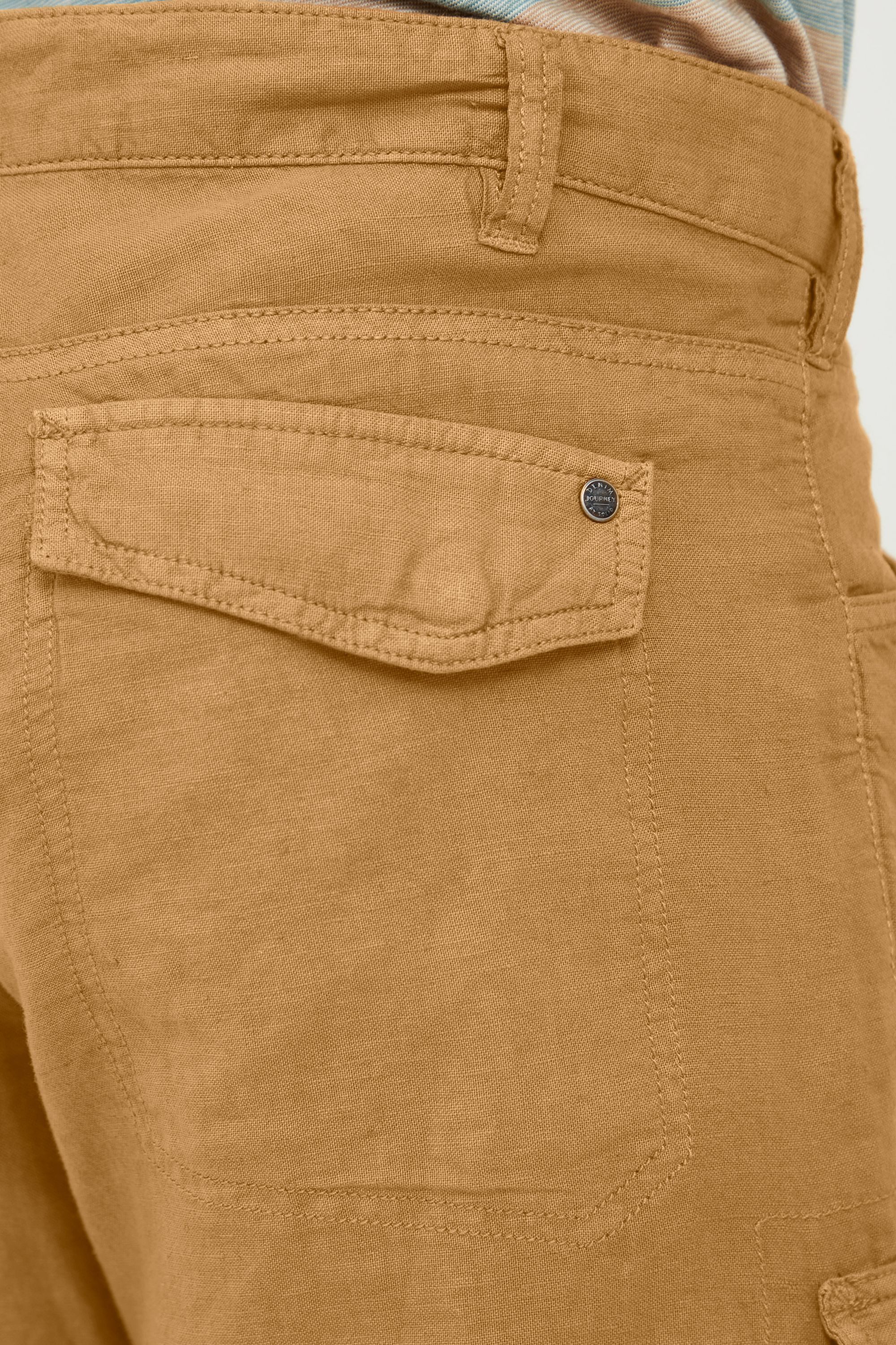 !Solid Cargoshorts !SOLID Kurze Hose aus Leinenmix