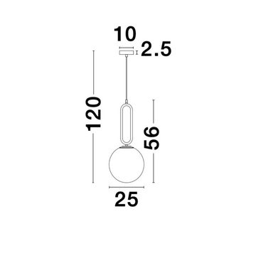 Nova Luce Hängeleuchte Pendelleuchte Grus in Schwarz und Weiß E27 560mm, keine Angabe, Leuchtmittel enthalten: Nein, warmweiss, Hängeleuchte, Pendellampe, Pendelleuchte