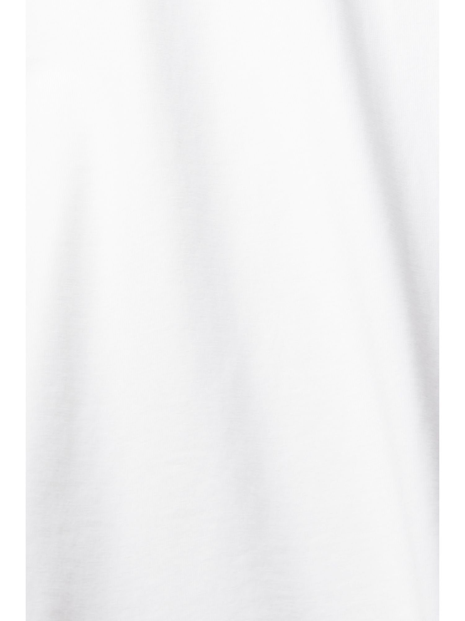 aus edc WHITE 100 % Langarmshirt Jersey, Baumwolle by Langarm-Top Esprit (1-tlg)