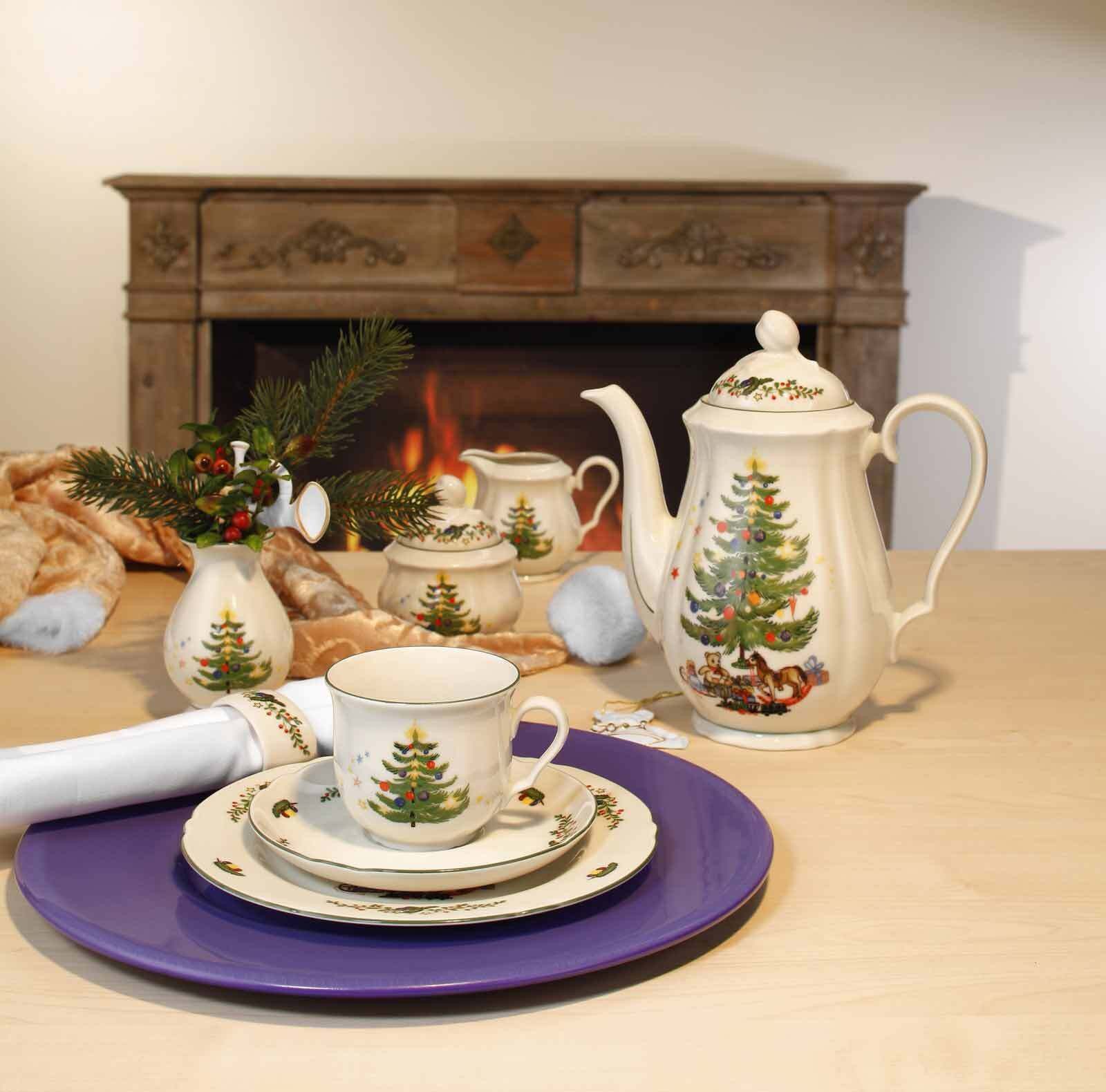 Seltmann Weiden Kombiservice Marieluise Weihnachten Kaffeegedeck 3er Set (3-tlg), 1 Personen, Porzellan