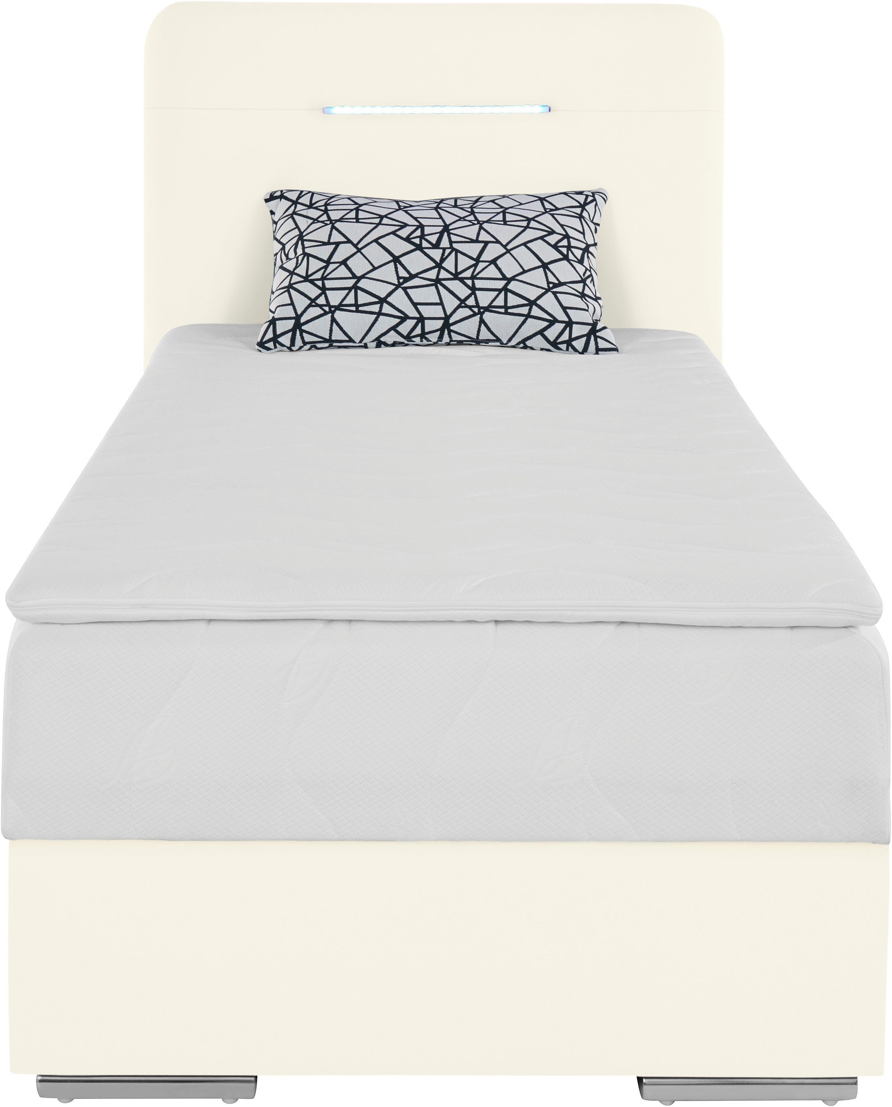 COTTA Boxbett Lighstar, inklusive LED-Beleuchtung, Topper, Bettkasten und Zierkissen