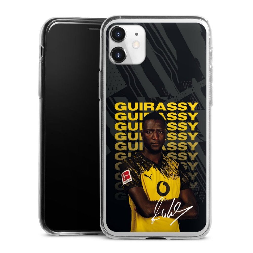 DeinDesign Handyhülle Borussia Dortmund Serhou Guirassy BVB Serhou Guirassy 25/26, Apple iPhone 11 Slim Case Silikon Hülle Ultra Dünn Schutzhülle