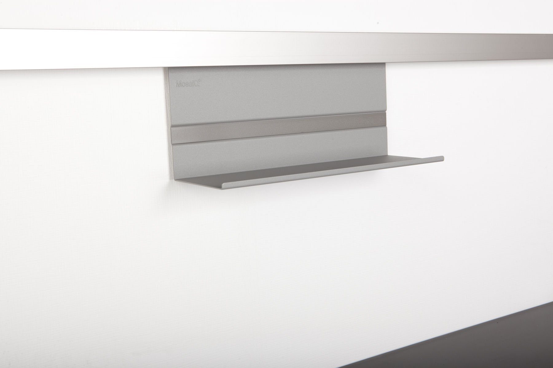 Kesseböhmer Küchenorganizer-Set Linero MosaiQ Küchen-Relingsystem Module Zubehör, Universalablage 140 titangrau