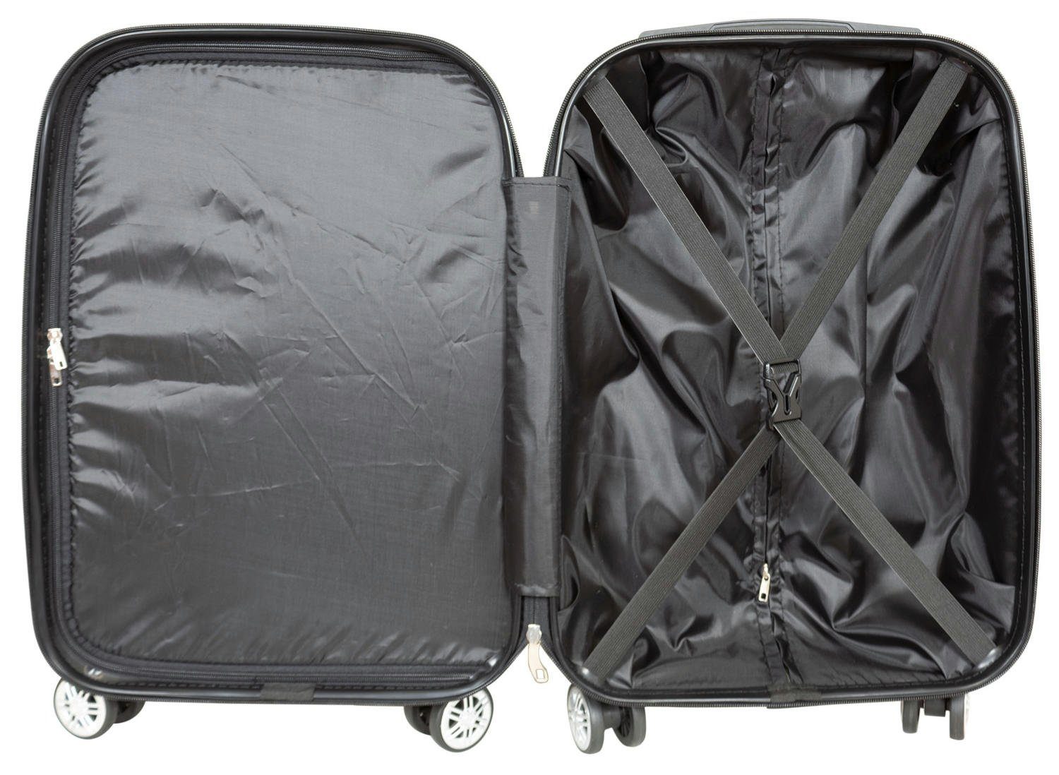 Warenhandel König Hartschalen-Trolley Leopard Fell, 4 Rollen, mit Motiv, ABS Hartschale, aufrecht rollbar