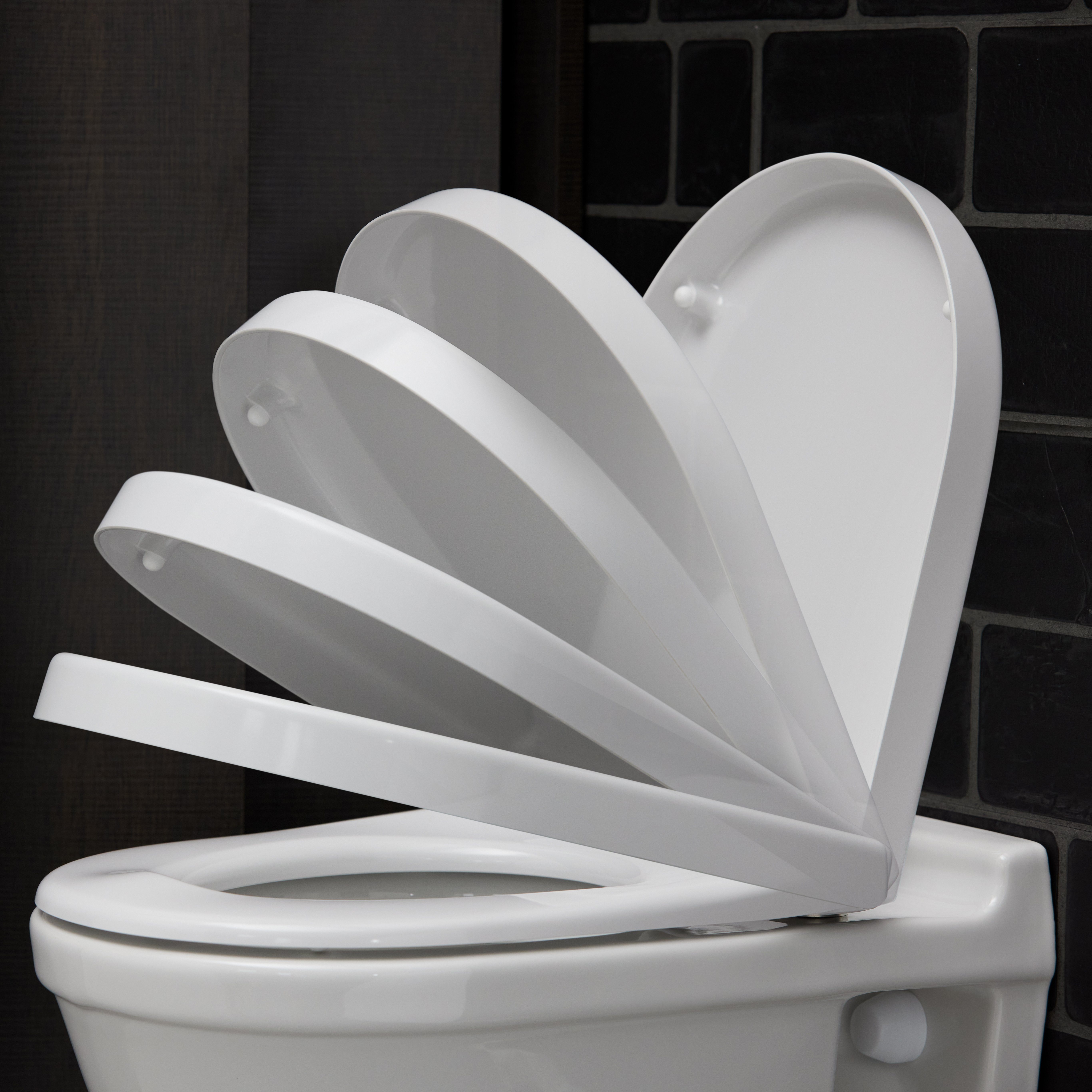 Duravit Tiefspül-WC Starck 3 Wand-WC Set WC-Sitz Toilette WC Absenkautomatik weiß, Wand-WC inkl. WC-Sitz
