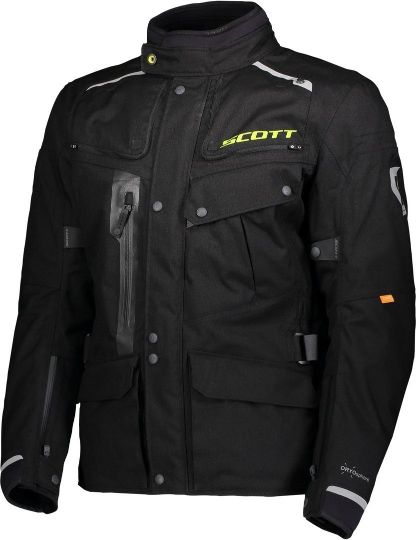 Scott Motorradjacke Voyager Dryo wasserdichte Motorrad Textiljacke herausnehmbares Innenfutter,wasserdicht