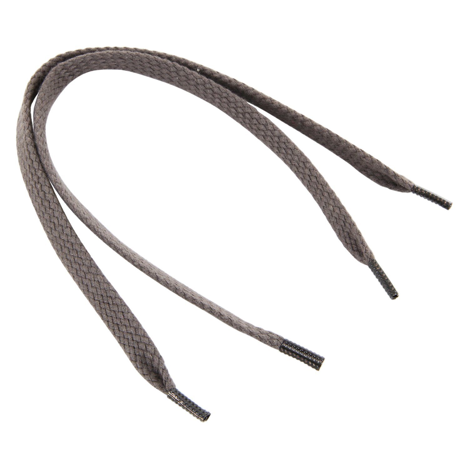 Rema Schnürsenkel Rema Schnürsenkel Dunkelgrau - flach - ca. 6-7 mm breit für Sie nach Wunschlänge geschnitten und mit Metallenden versehen