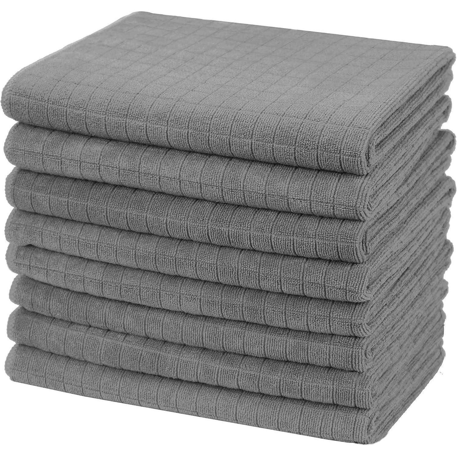gryeer Geschirrtuch 8er-Set Microfaser Geschirrtücher super saugfähig fusselfrei 45x65cm, Geschirrhandtuch