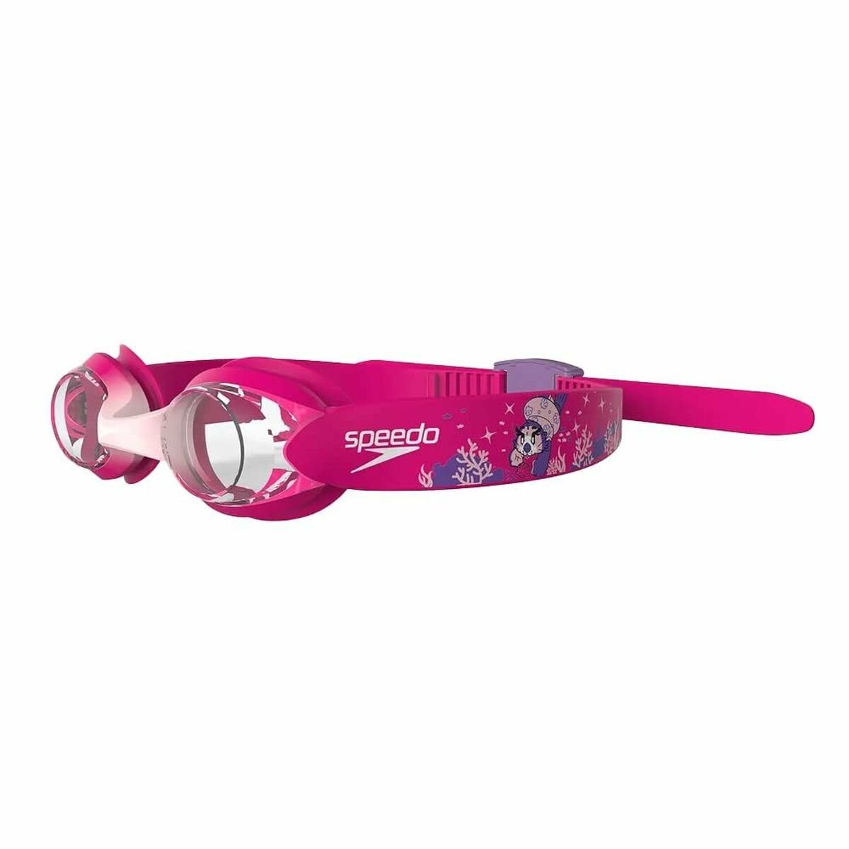 Speedo Schwimmbrille Blossom/Electric Pink/Clear Einheitsgröße 8-1211514639 Speedo Kinder-Schwimmbrille Rosa