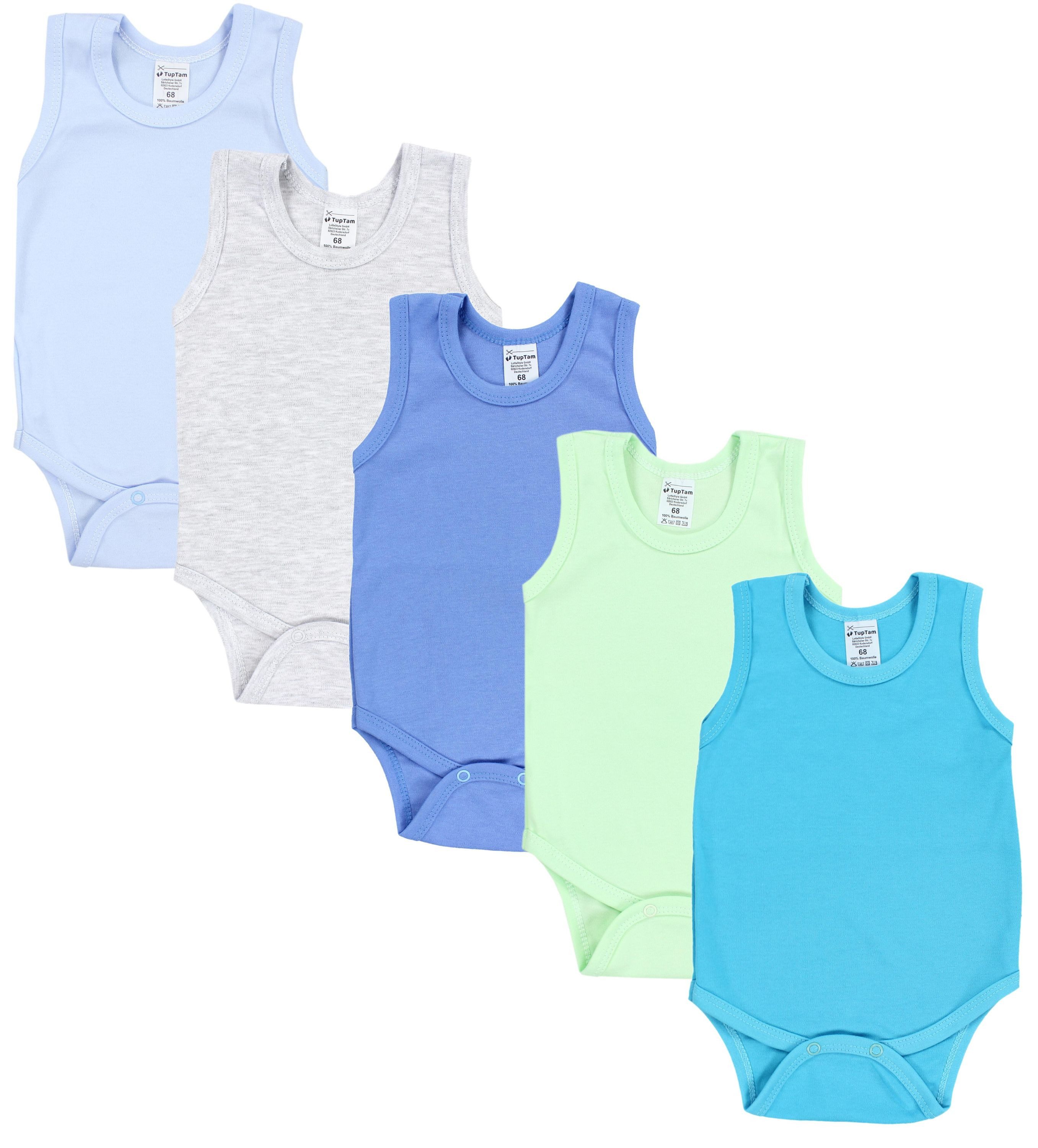 TupTam Body TupTam Baby Jungen Achselbody in Unifarben 5er Pack