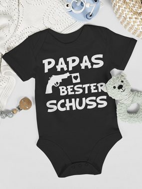 Shirtracer Shirtbody Papas bester Treffer - weiß Geschenk Vatertag Baby