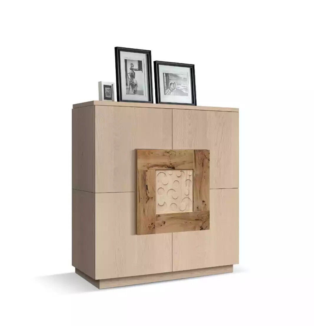 JVmoebel Wohnzimmer-Set Beiges Sideboard Moderne Kommode Designer Anrichte Holy Möbel, Made in Italy