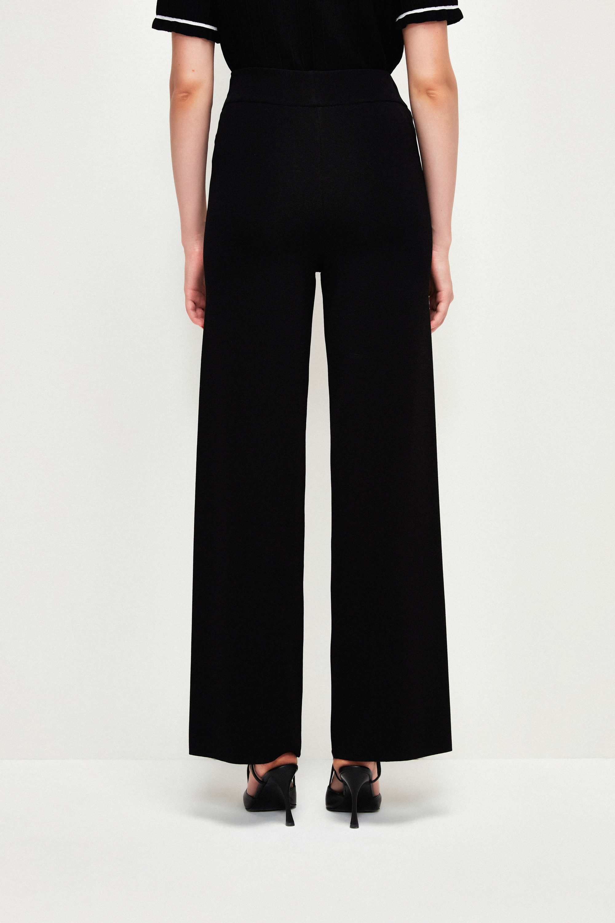 adL Stoffhose Strickhose mit weitem Bein
