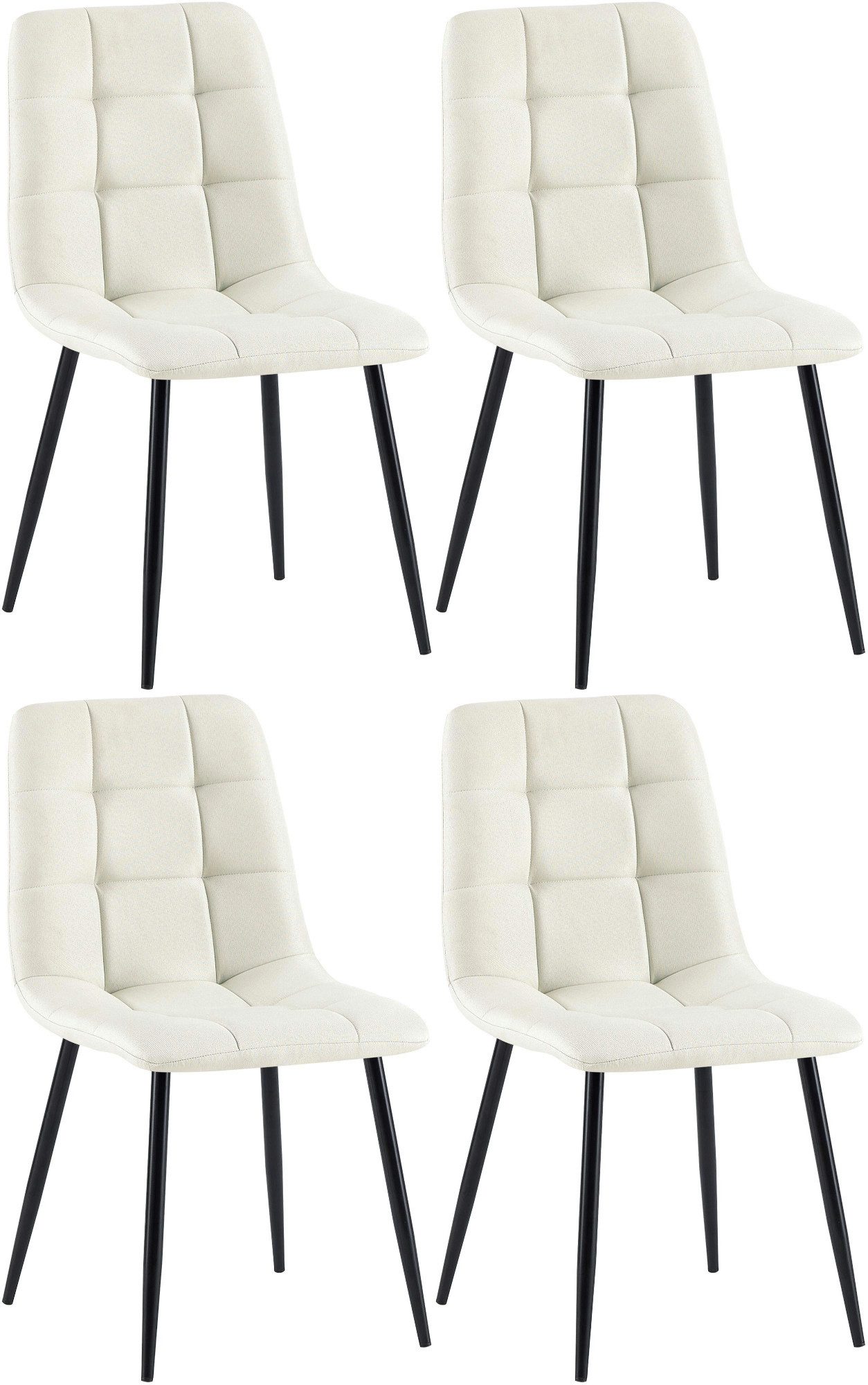 CLP Esszimmerstuhl Antibes Stoff (4er Set, 4 St), gepolstert mit Metallgest günstig online kaufen