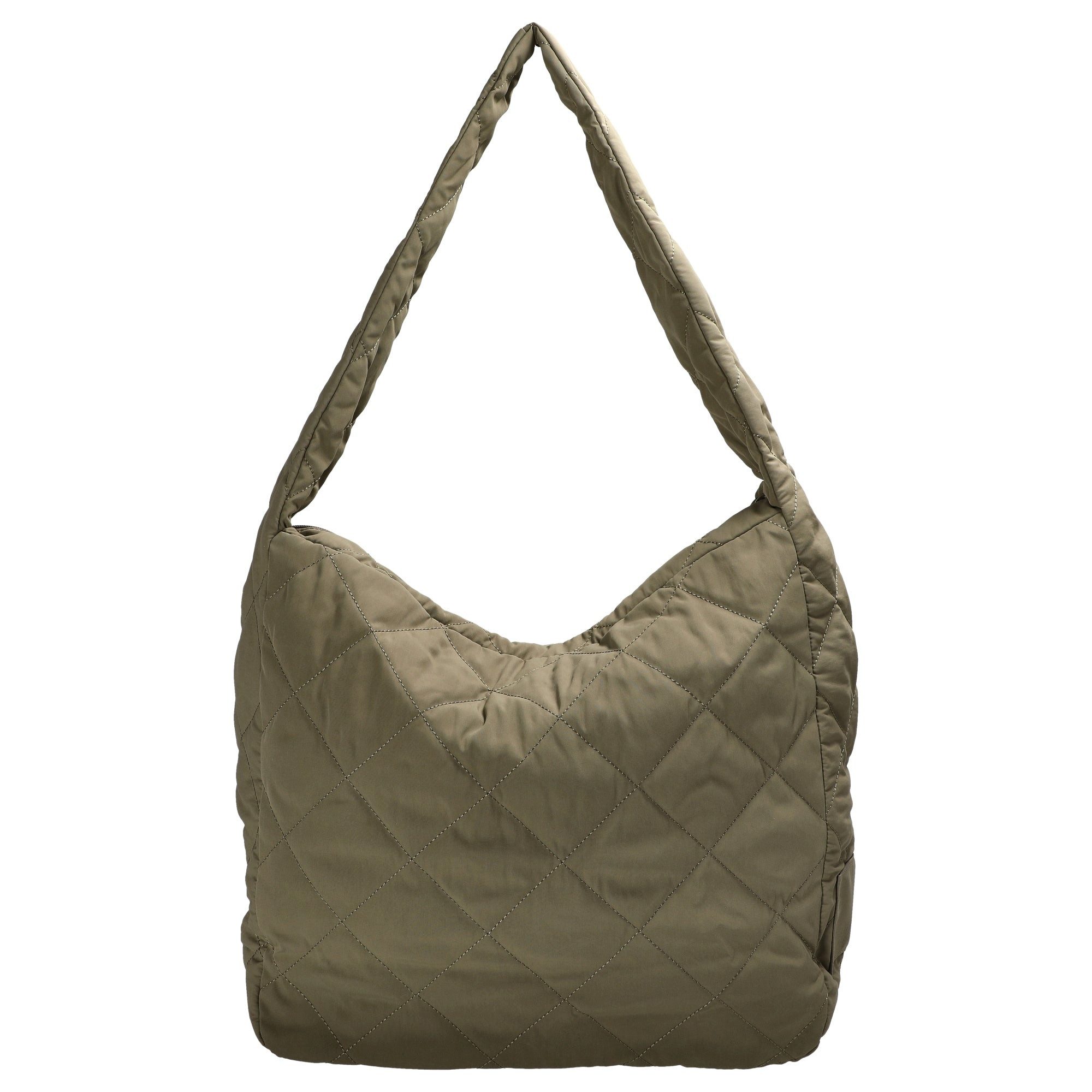 Seidenfelt Manufaktur Umhängetasche Hetta Maxi Hobo - Schultertasche 42 cm (greige khaki)