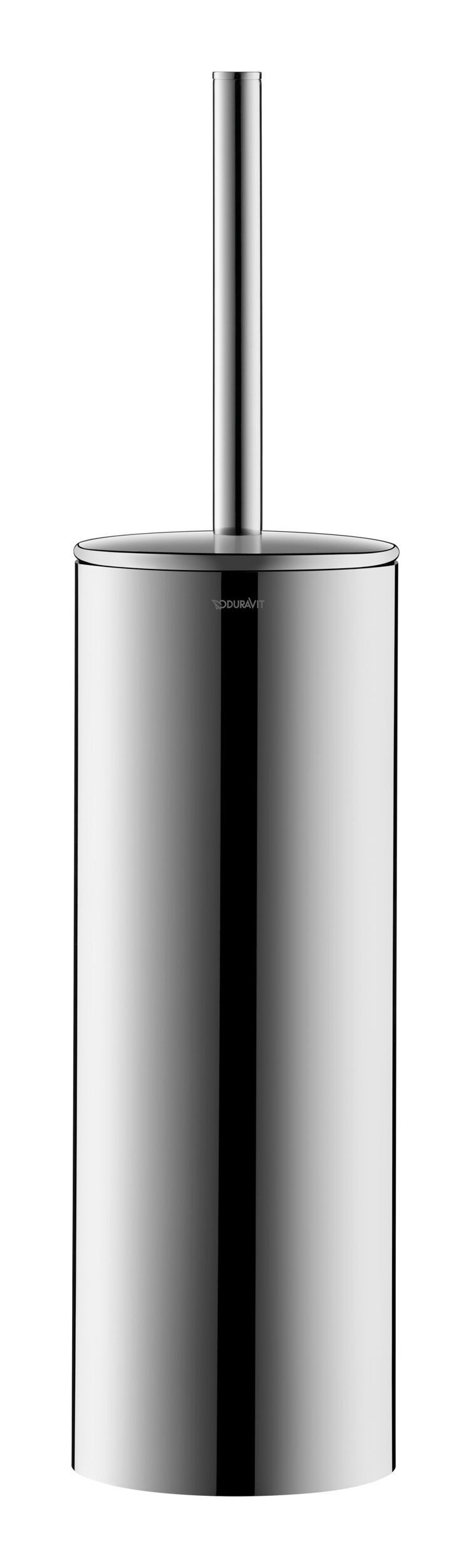 Duravit WC-Garnitur D-Code, Toilettenbürstengarnitur bodenstehend - Chrom / Weiß Matt