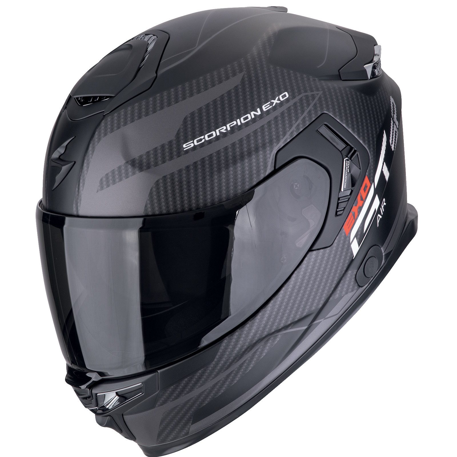 Scorpion Exo Motorradhelm Scorpion Exo-GT SP Air Flex Integralhelm Matt-Schwarz / Silber (1er Set), integralhelm motorrad