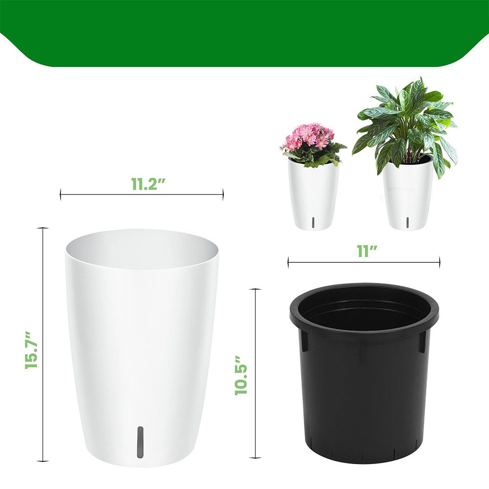 GarveeMore Blumentopf 2-teiliges 16-Zoll-Pflanzgefäß-Set,Selbstbewässernde günstig online kaufen
