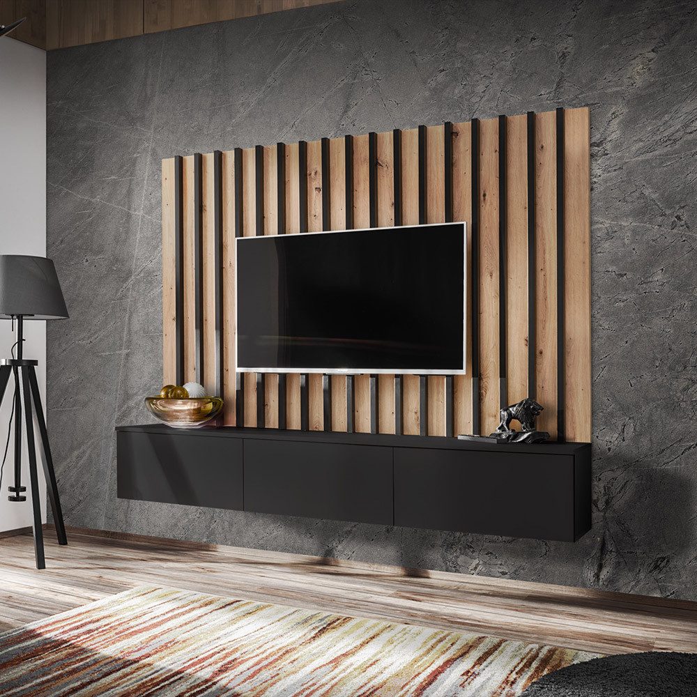 Lomadox Wohnwand VENOSA-164, Anbauwand Schrankwand 180cm, günstig online kaufen