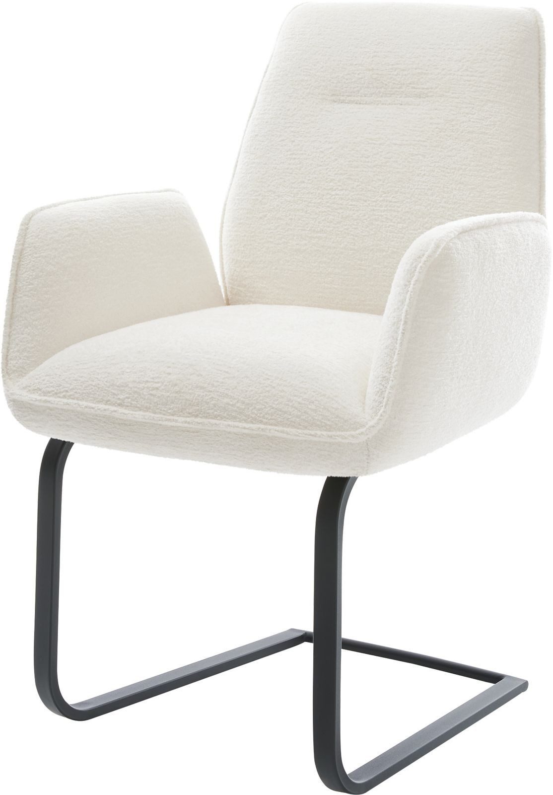 DELIFE Polsterstuhl Zoa-Flex, Freischwinger flach Schwarz günstig online kaufen