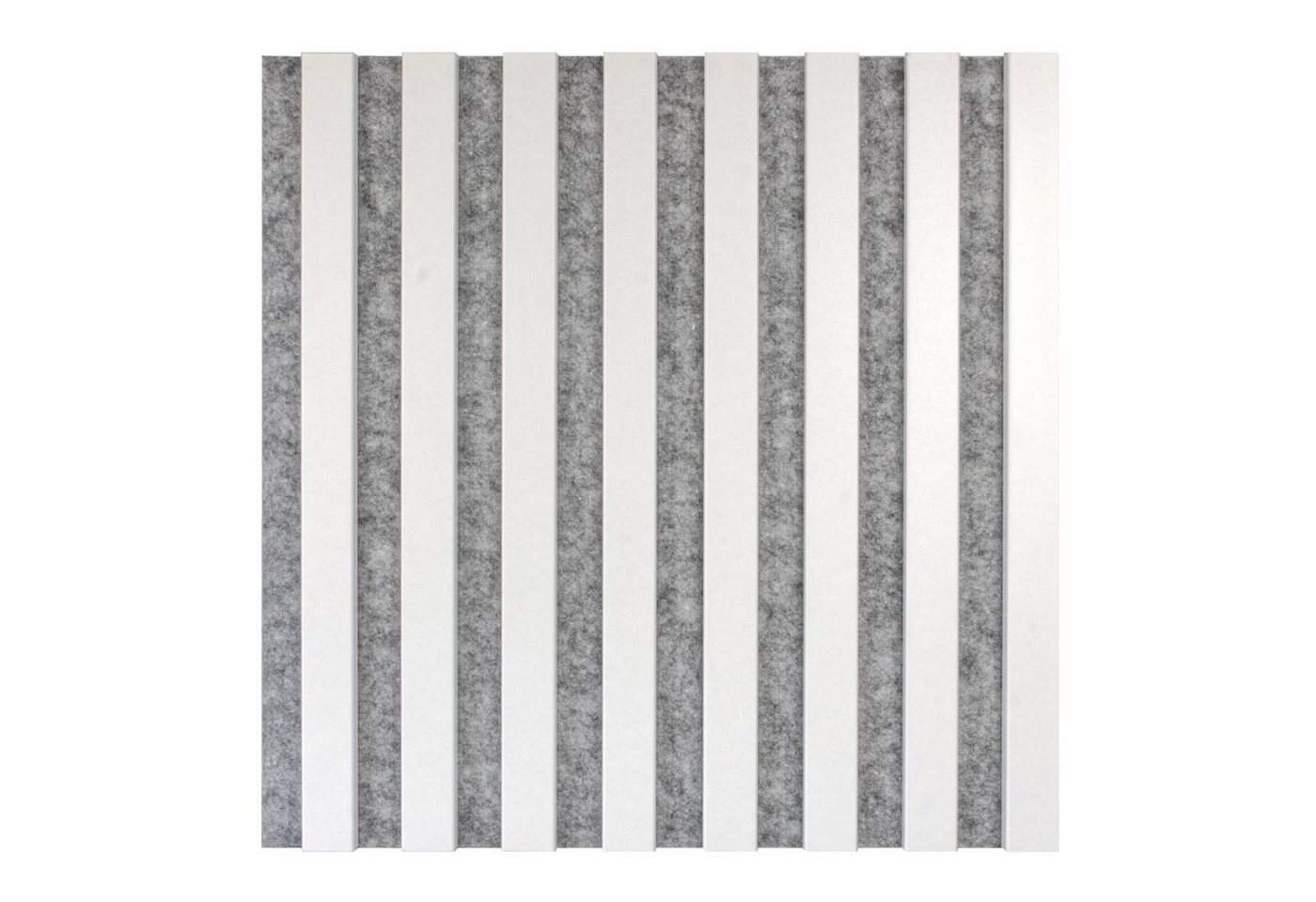 Thumbnail - marbet design Wandpaneel, (Akustikpaneele Akustikquadrate 40x40cm Wandverkleidung Holz - (1 Paneel, grau - weiß) horizon...