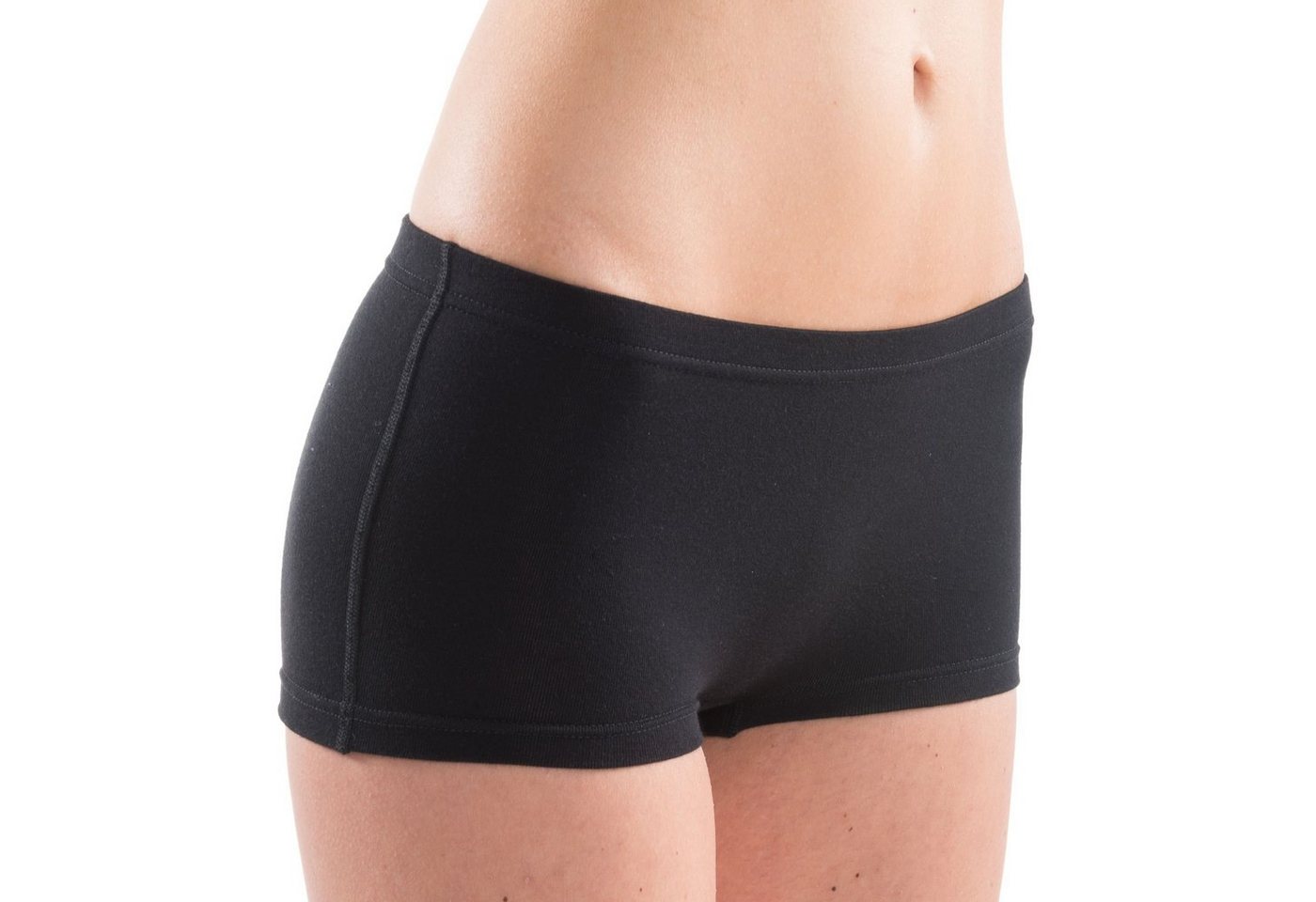 HERMKO Panty Shorties (Pack, 2er) Baumwolle/Elastan, bequemer Umschlagbund, höher geschnitten