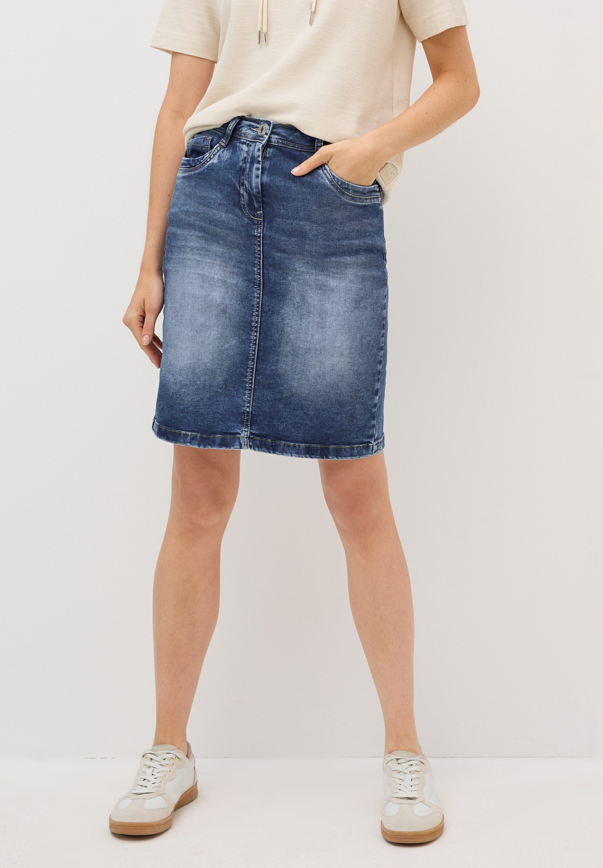 CECIL Jeansrock 5-Pocket-Style