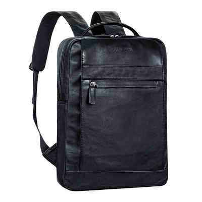 STILORD Notebook-Rucksack "Heiko" Leder Laptop Rucksack 15.6 Zoll Vintage