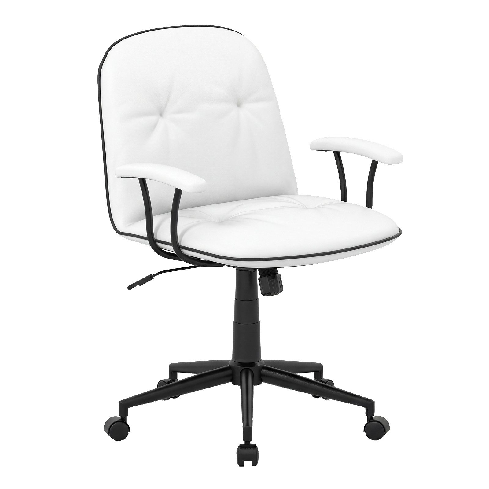 COSTWAY Drehstuhl, Ergonomisch, mit gepolsterten Armlehnen & breitem Sitz