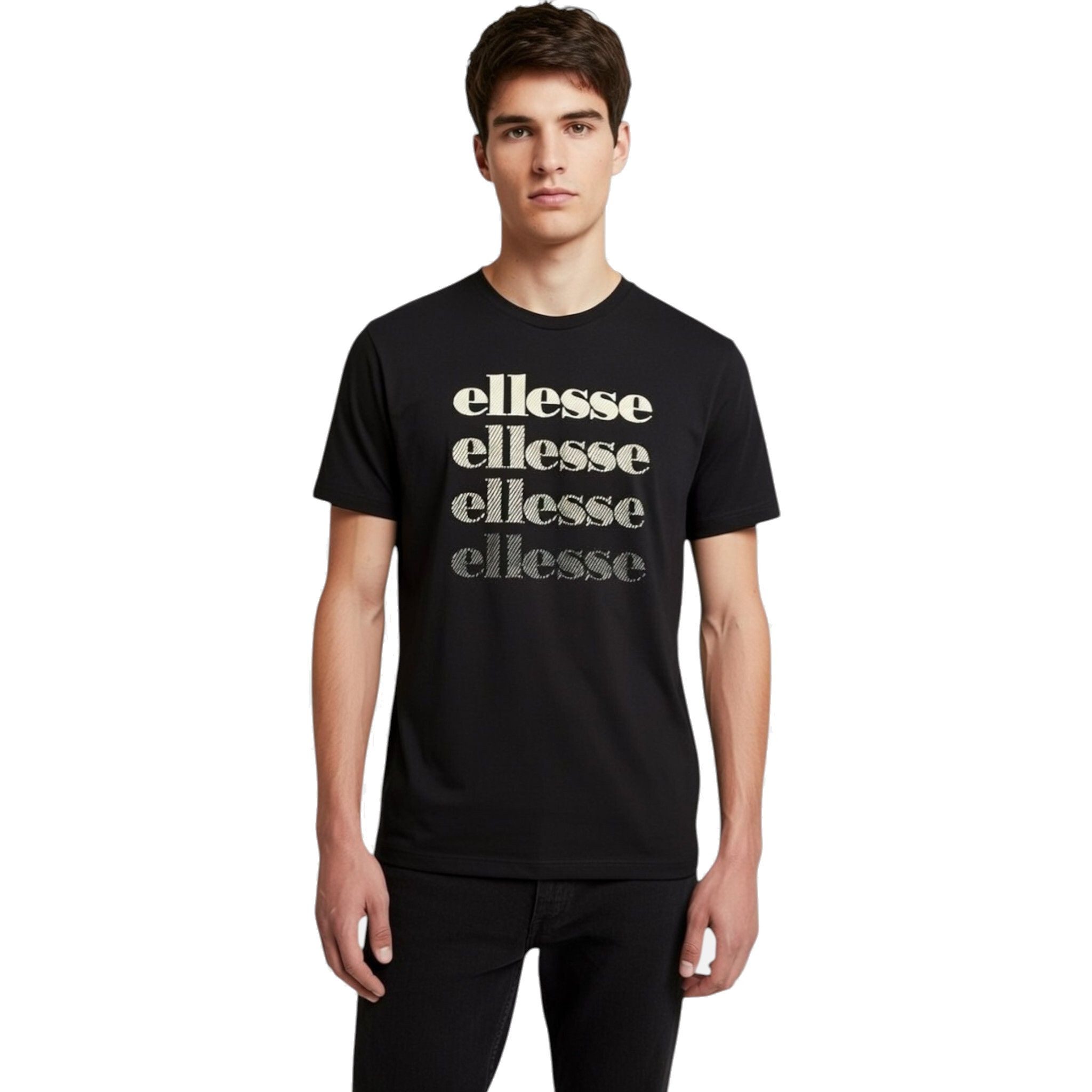 Print-Shirt Ellesse Herren T-Shirt Schwarz S M L XL XXL