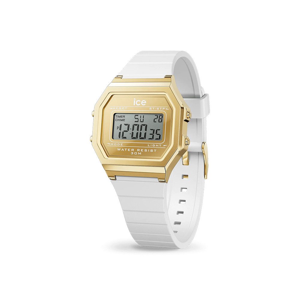 ice-watch Digitaluhr Ice-Watch Ice Digit Retro Metal Gold Mirror White (S) 022733, Ice-Watch Ice Digit Retro Metal Gold Mirror White (S)
