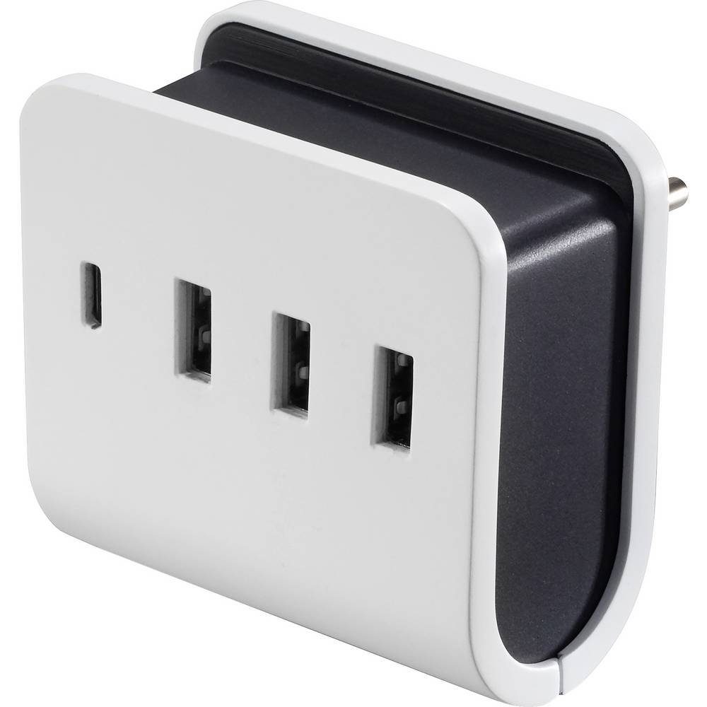 USB-Ladegerät,3 x USB-A + 1 x USB-C, 24W, w/ USB-Ladegerät