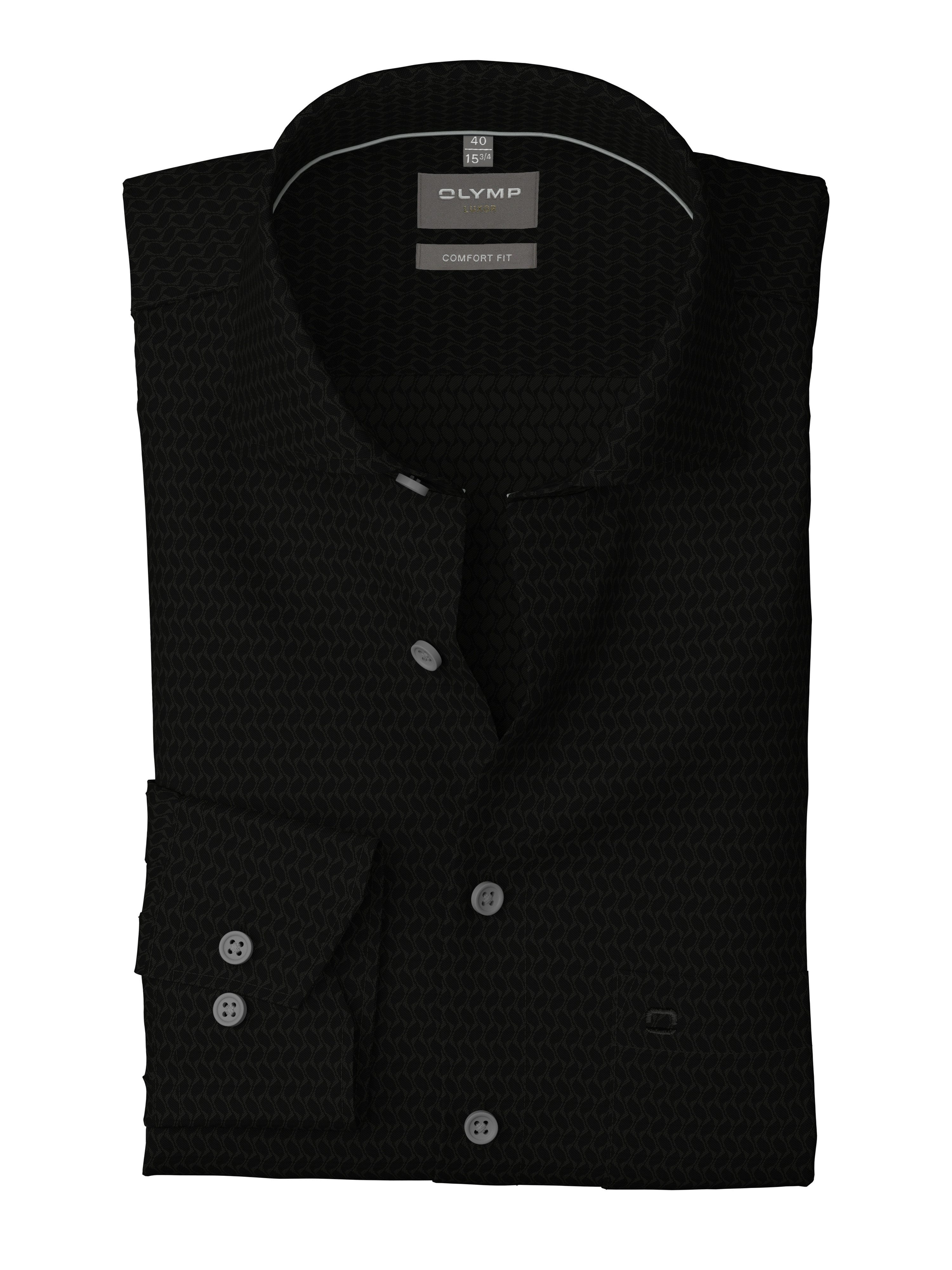 OLYMP Langarmhemd Luxor comfort fit Struktur - Satin, comfort fit, Business günstig online kaufen