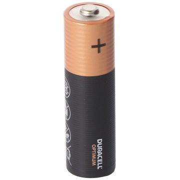 Duracell Duracell Optimum AA Mignon Alkaline-Batterien, 1.5V LR6 MX1500, 4er-P Batterie