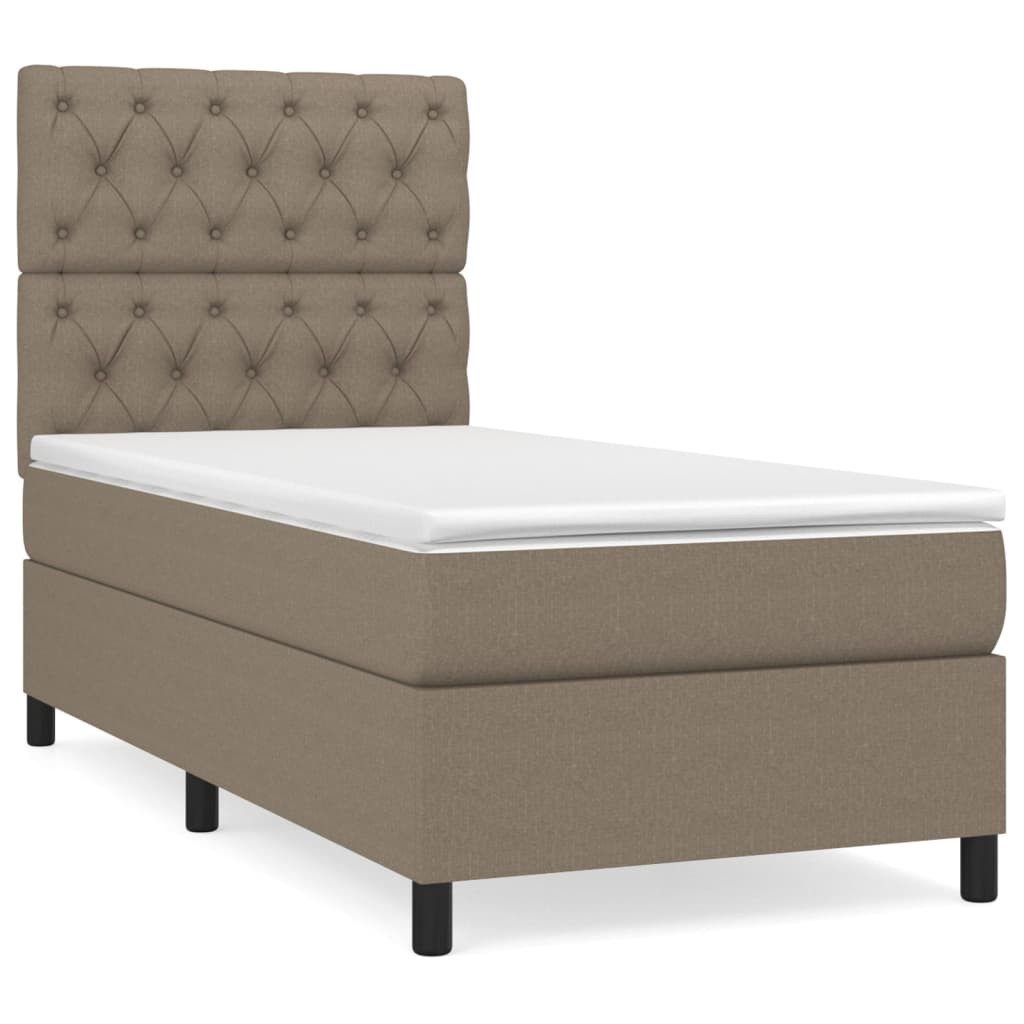 vidaXL Bett Boxspringbett mit Matratze Taupe günstig online kaufen