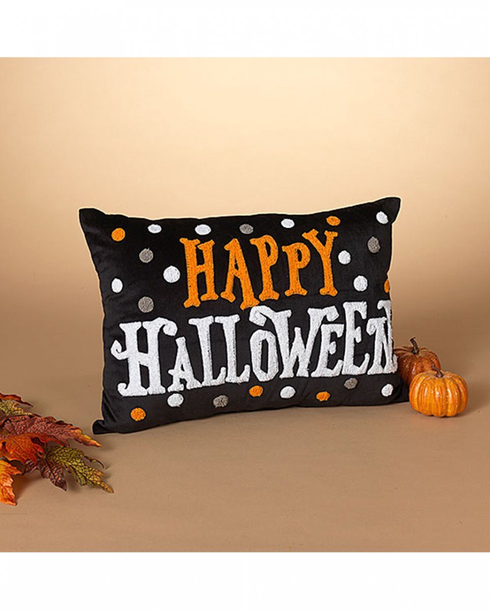 Halloween Kissen als Horror-Shop Happy Halloween 50cm, Homeware Tagesdecke