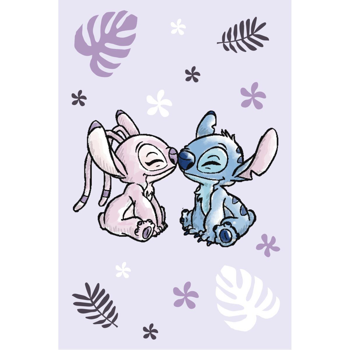 Wohndecke Lilo & Stitch Fleecedecke 100x150cm günstig online kaufen
